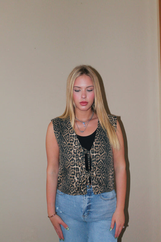 Cheetah Tie Vest