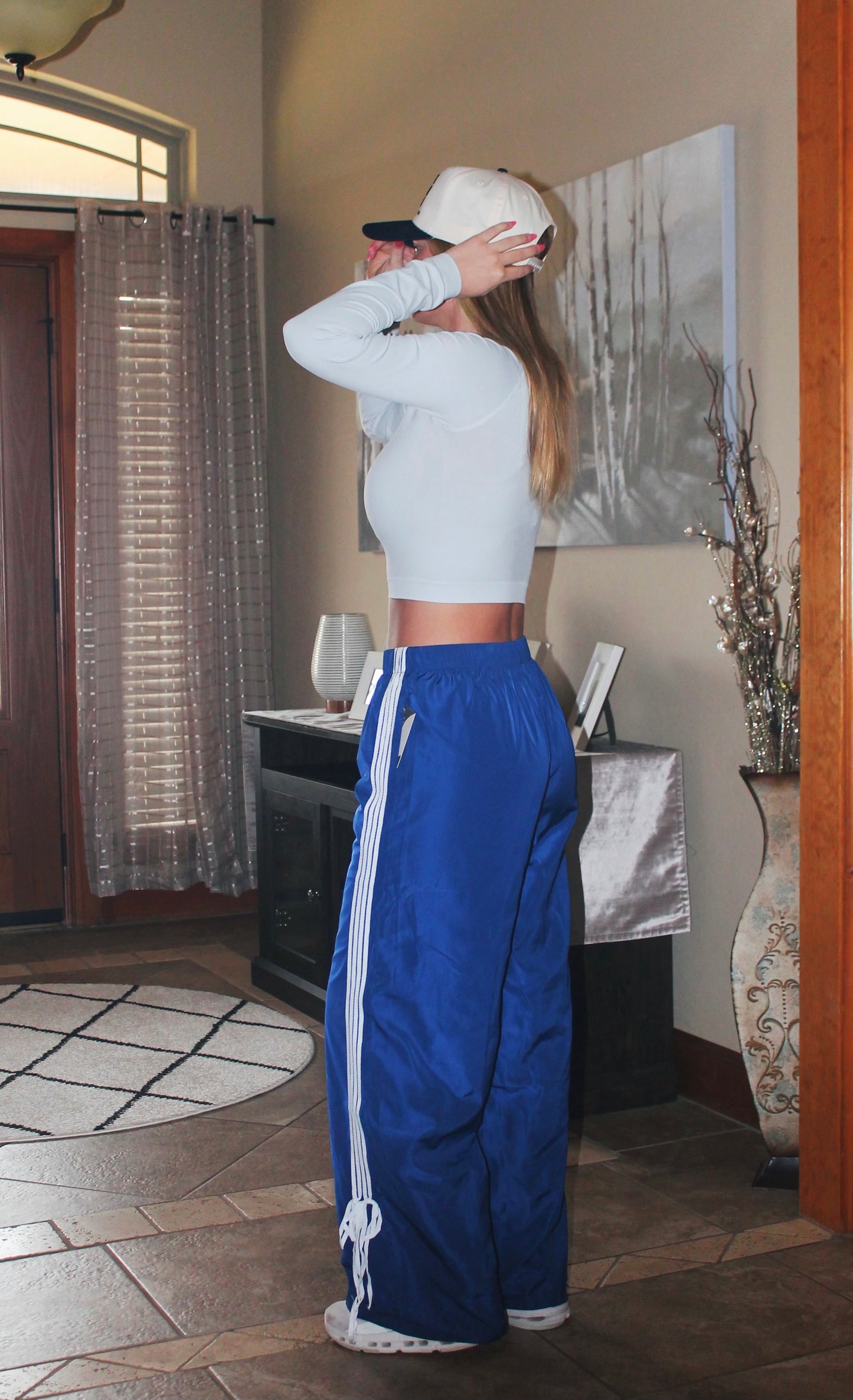 Ribbon Tie Track Pants