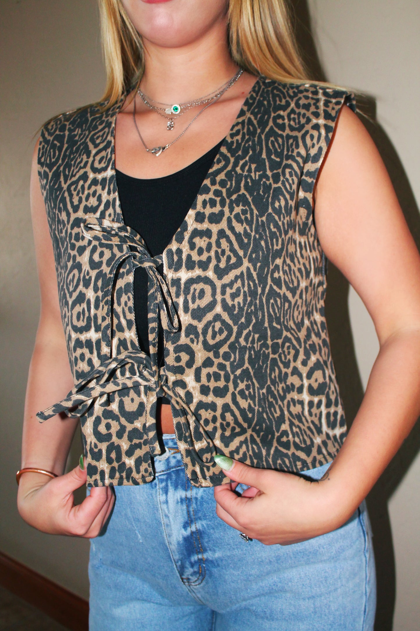 Cheetah Tie Vest